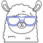 Llama with sunglasses